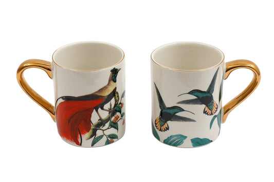 Birds of Paradise Mugs Pair